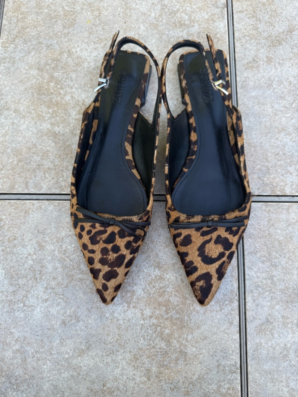 Schutz Violetta Sculpt Ballet Flats, featuring a leopard pattern - Picture 6 of 15